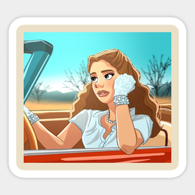 Lana Del Rey Sticker by Sarah D’ Art